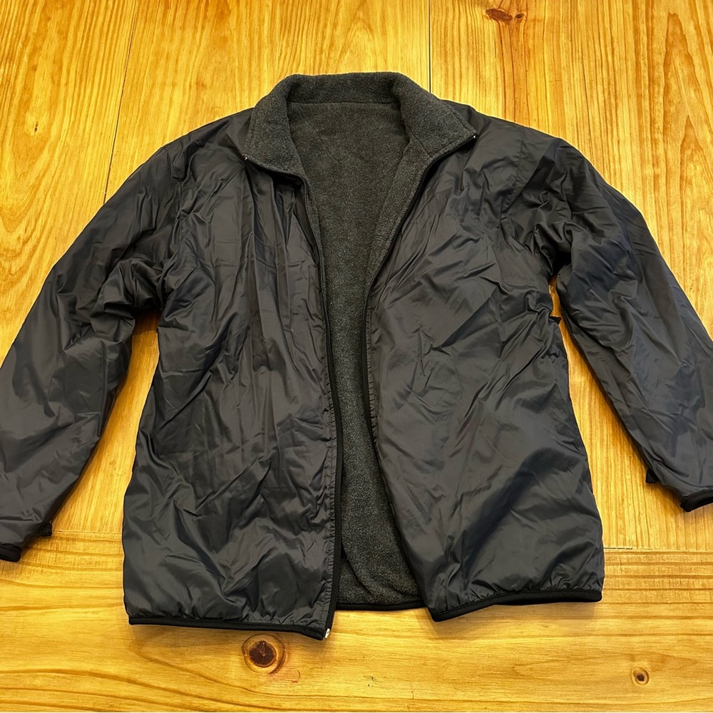 Charcoal Reversible Fleece lined Lightweight Jacket